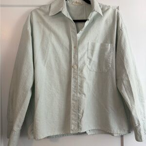 Djerf Avenue Mint Striped Shirt